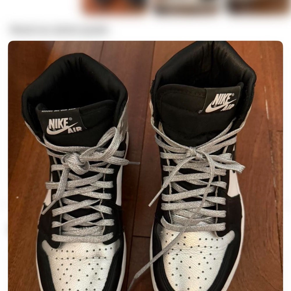 Nike High-Top Sneakers in Black and Silver